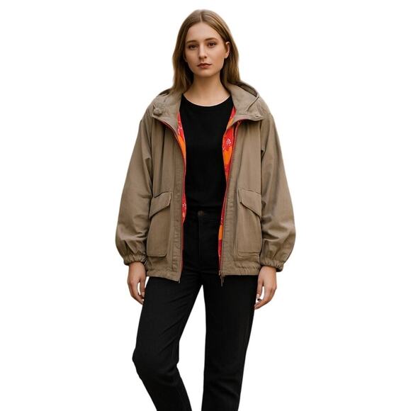 Free People Women's Open Front Hooded Jacket Long Sleeve Tan Size XS - Picture 1 of 12